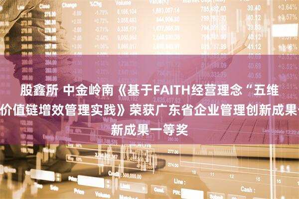股鑫所 中金岭南《基于FAITH经营理念“五维联动”价值链增效管理实践》荣获广东省企业管理创新成果一等奖
