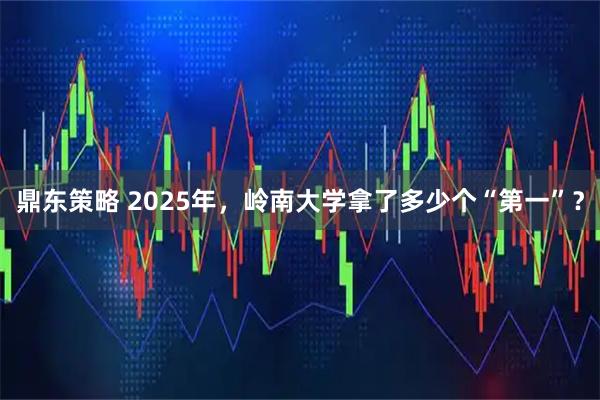 鼎东策略 2025年,岭南大学拿了多少个“第一”?